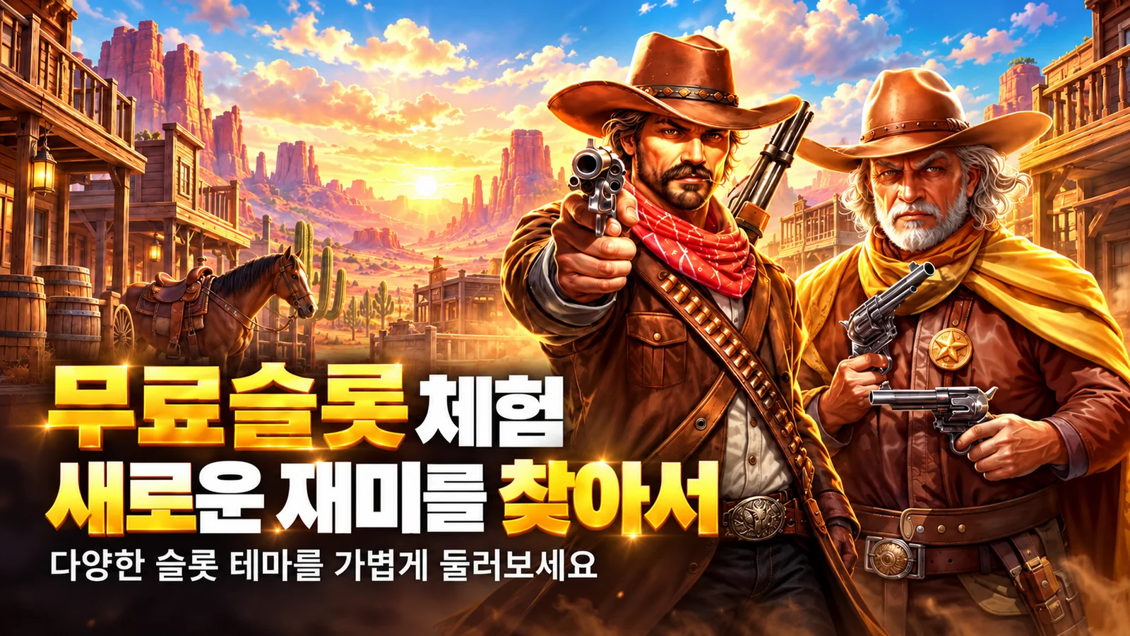 무료슬롯 체험 - 새로운 재미를 찾아서 (서부 카우보이 테마)