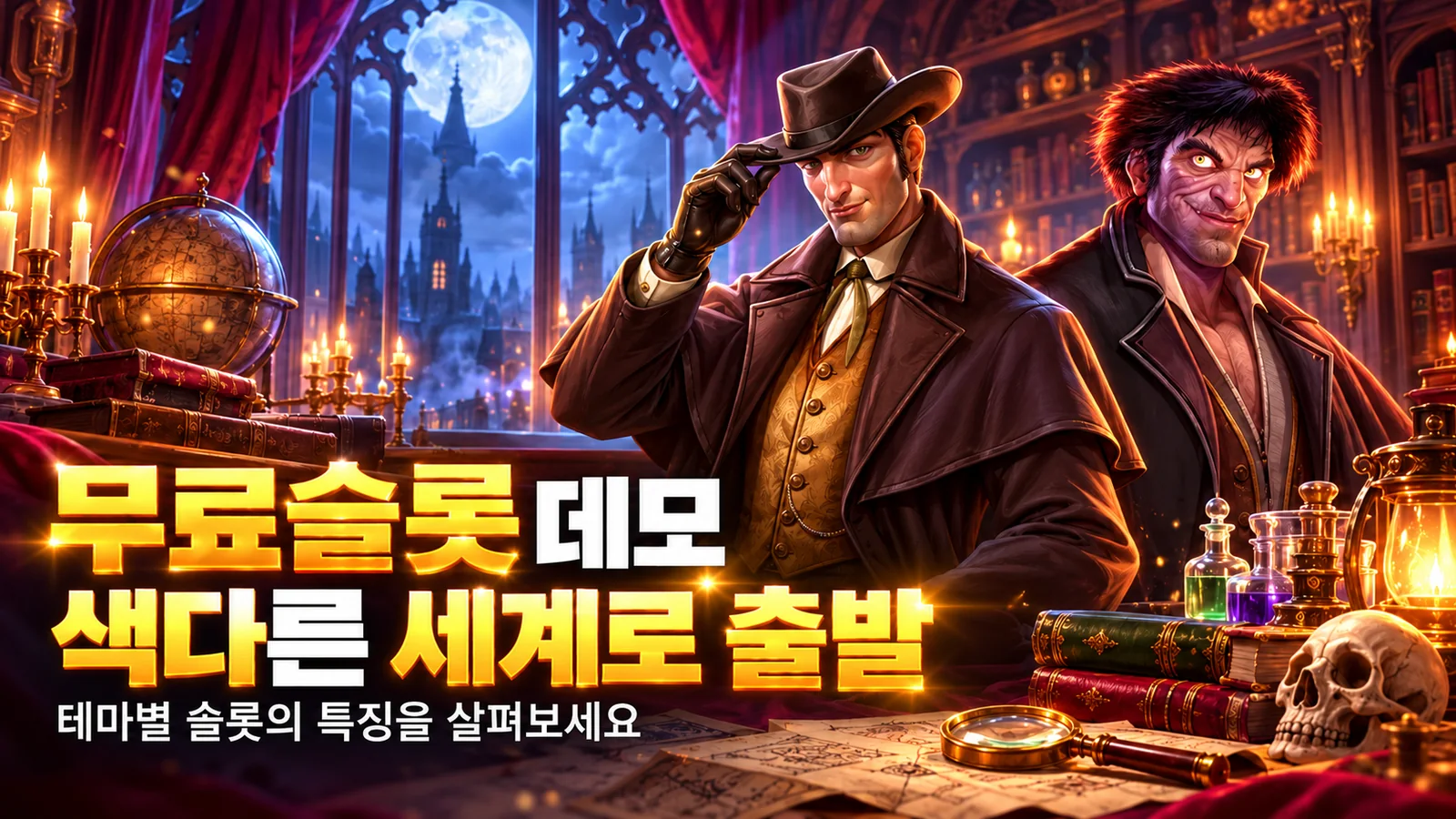 무료슬롯 데모 - 색다른 세계로 출발 (미스터리 탐정 테마)